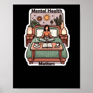 Poster Santé mentale S - Affirmation positive Médit quoti