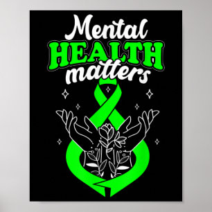 Poster Santé mentale S Fleurs Sensibilisation Femmes