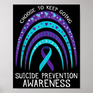 Poster Santé mentale Sensibilisation Arc-en-ciel Boho