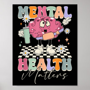 Poster Santé mentale super S Maladie cérébrale humaine Se