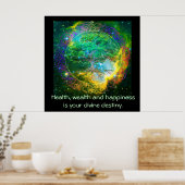 Poster Santé, richesse et bonheur (Cuisine)