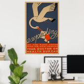 Poster santé Vintage de l'APM attendu (Bureau à domicile)