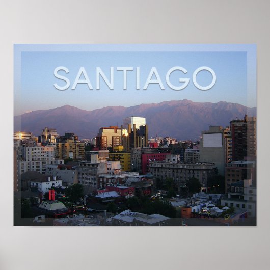 Poster Santiago - Chili (Devant)