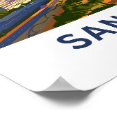 Poster Santiago Chili Imprimer (Coin)