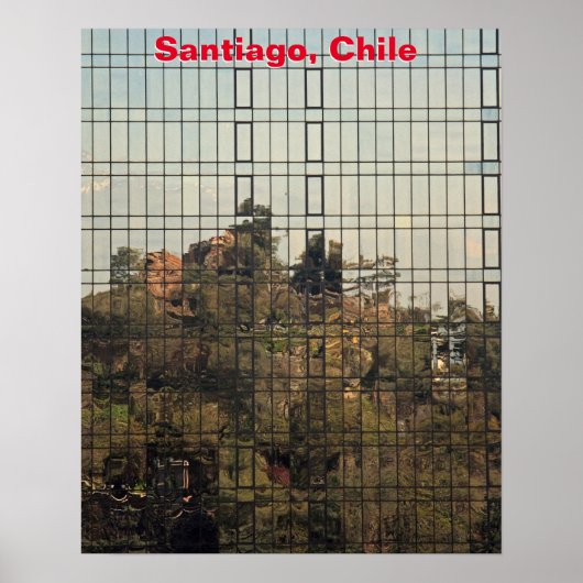 Poster Santiago, Chili réflexion (Devant)