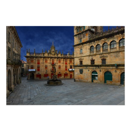 Poster Santiago De Compostela - La Vraie Espagne (Devant)