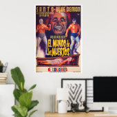 Poster Santo Blue Demon El Mundo De Los Muertos (Bureau à domicile)