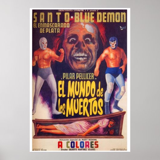 Poster Santo Blue Demon El Mundo De Los Muertos (Devant)