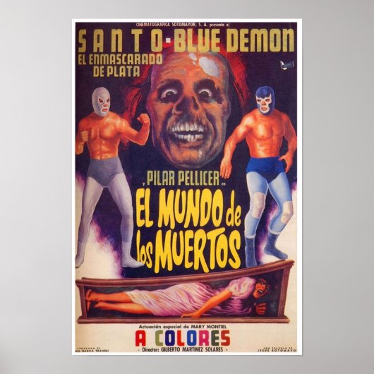 Poster Santo Blue Demon El Mundo De Los Muertos (Devant)