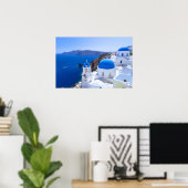Poster Santorin (Bureau à domicile)