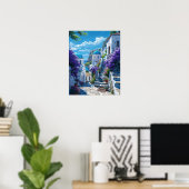 Poster Santorin en Grèce (Bureau à domicile)