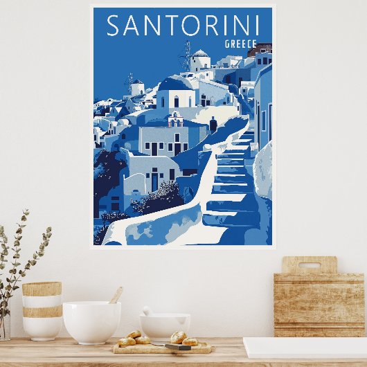 Poster Santorin Grèce (Cuisine)