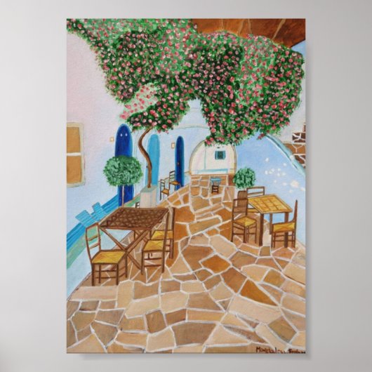 Poster Santorin Grèce (Devant)