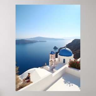 Poster Santorin Grèce