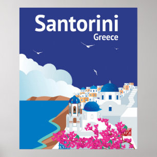 Poster Santorin Grèce