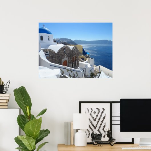 Poster Santorin, Grèce (Bureau à domicile)