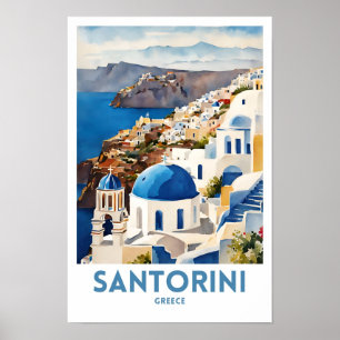 Poster Santorin Grèce