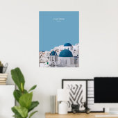 Poster Santorin, Grèce Travel Artwork (Bureau à domicile)