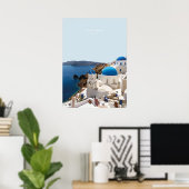 Poster Santorin, Grèce Travel Artwork (Bureau à domicile)