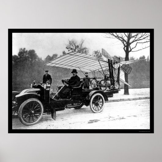 Poster Santos Dumont Avion Car 1909 (Devant)