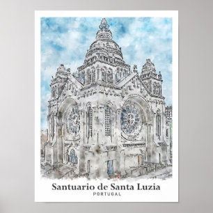 Poster Santuario de Père Noël Luzia Portugal Travel