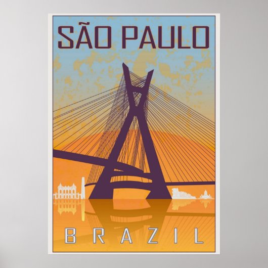 Poster Sao Paulo vintage (Devant)