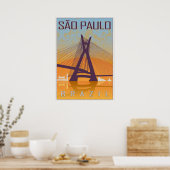 Poster Sao Paulo vintage (Cuisine)