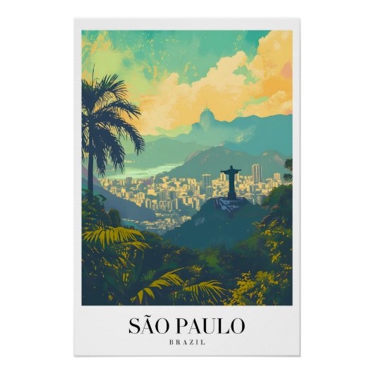 Poster Sao Paulo Vintage Voyage (Devant)