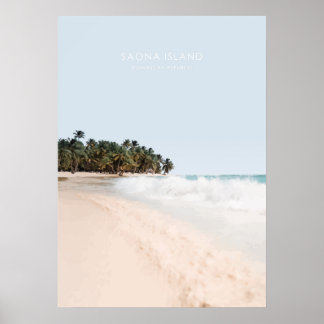Poster Saona Island, République Dominicaine Oeuvre d'art