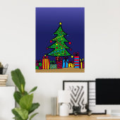 Poster sapin de Noël (Bureau à domicile)