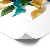 Poster Sapin de Noël avec Rubans (Coin)