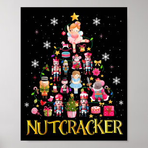 Poster Sapin de Noël Casse-Noisette Ballet Danse Femmes E