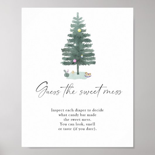 Poster Sapin de Noël - devine le doux désordre (Devant)