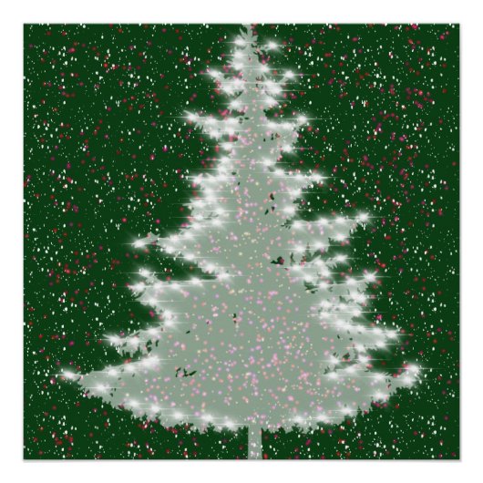 Poster Sapin de Noël Enchanted Winter Glow (Devant)