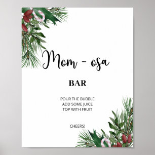 Poster sapin de Noël hiver Mon-osa bar