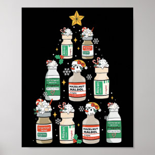 Poster Sapin de Noël infirmière Propofol Rn Er Icu infirm