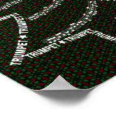 Poster Sapin de Noël Texte Trompette (Coin)