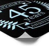 Poster Sapphire 45e anniversaire mariage traditionnel (Coin)