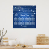 Poster Sapphire Blu mariage Sparkling Lines (Cuisine)