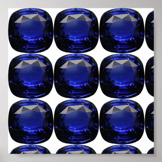 Poster Sapphire Gemstone Blue (Devant)
