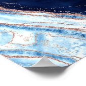 Poster Sapphire Géode Heureux Jamais Après Le Panneau De (Coin)