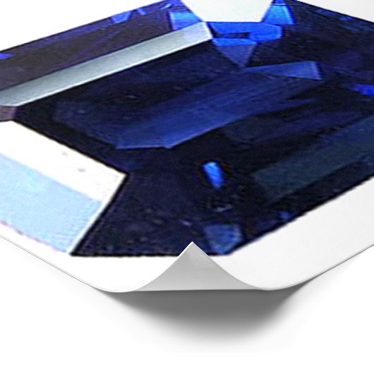 Poster Sapphire rectangulaire bleu (Coin)