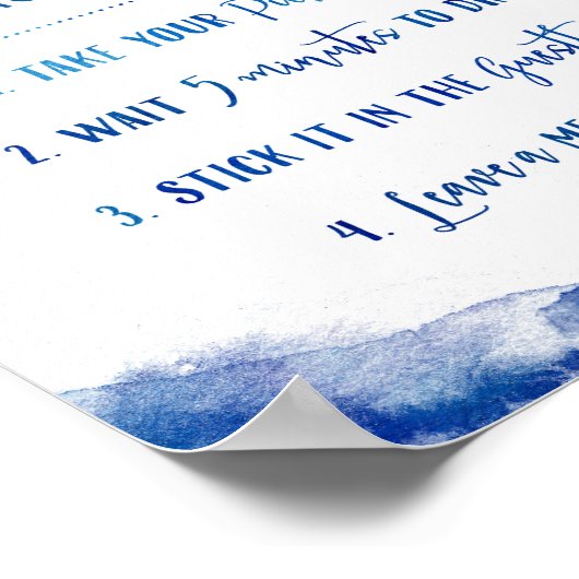 Poster Sapphire Tide Instantané Mariage Photo Signal (Coin)