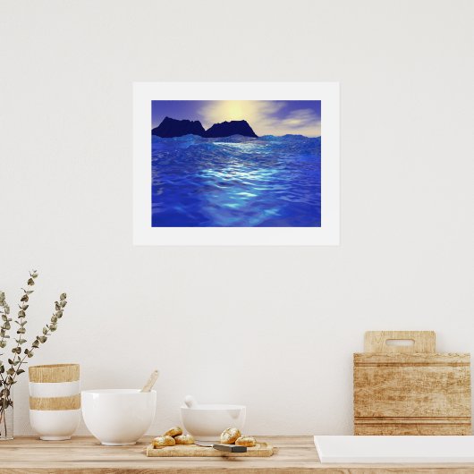 Poster Sapphire Waves (Cuisine)