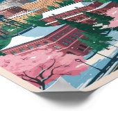 Poster Sapporo Japan Illustration Travel Art Vintage (Coin)