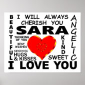Poster Sara I Love You (Devant)