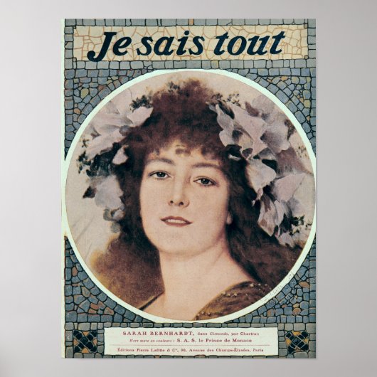Poster Sarah Bernhardt à Gismonda (Devant)