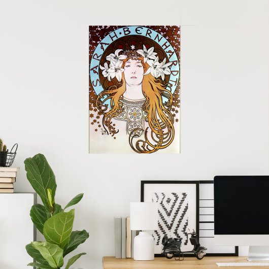 Poster Sarah Bernhardt - Alphonse Mucha (Bureau à domicile)