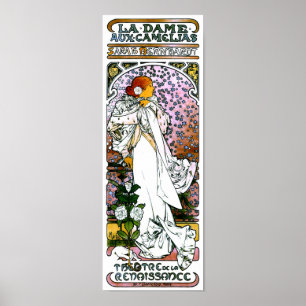Poster Sarah Bernhardt, La Dame aux Camélias, Mucha Fine