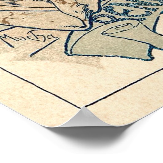 Poster Sarah Bernhardt par Alphonse Mucha (Coin)